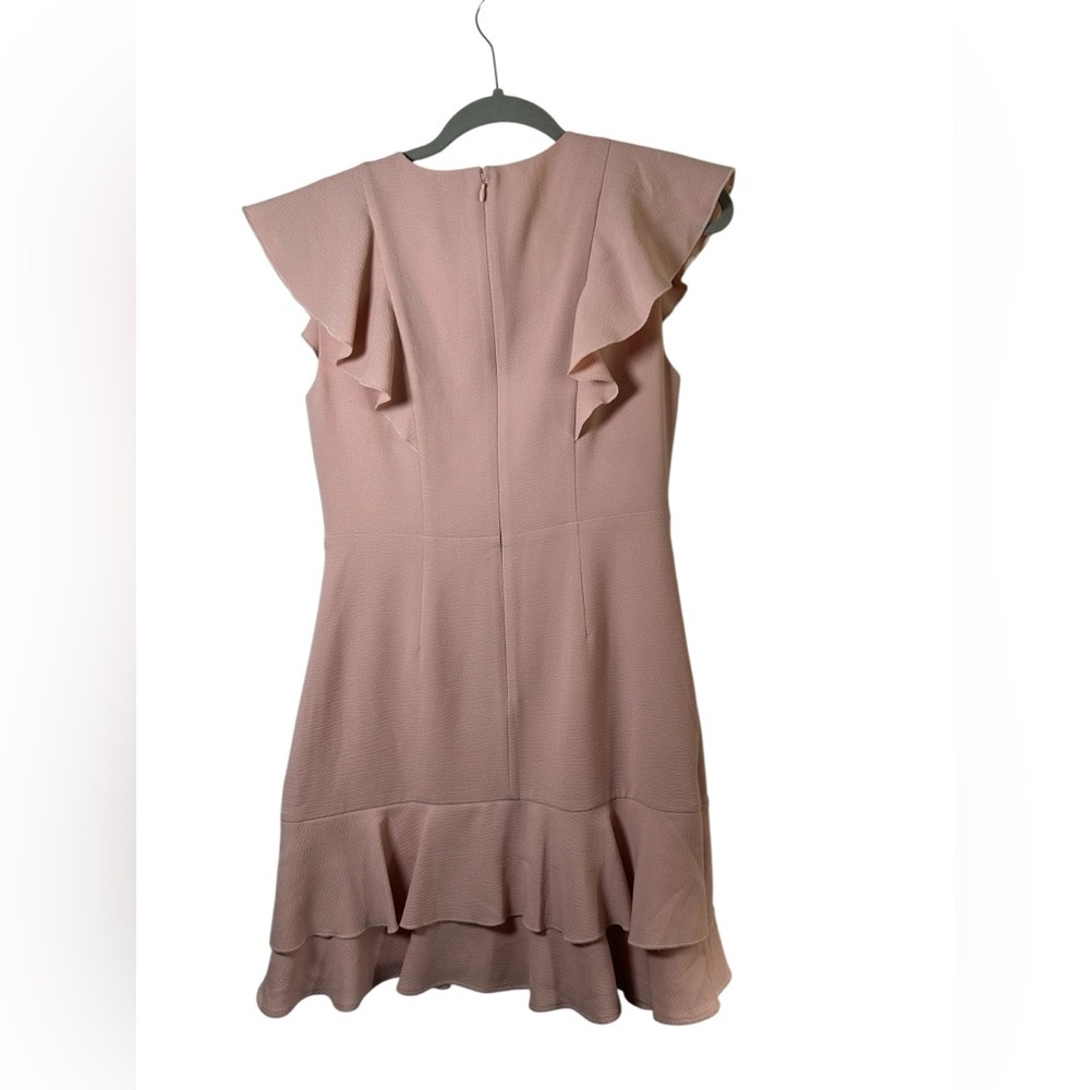 CeCe Pink Ruffle Flutter Sleeve Dress Size Medium - Picture 5 of 8
